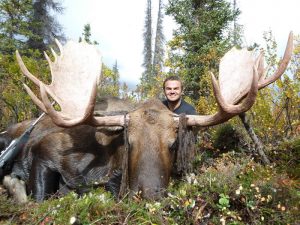 Vrem hunter with his Wrangell Mountain Moose